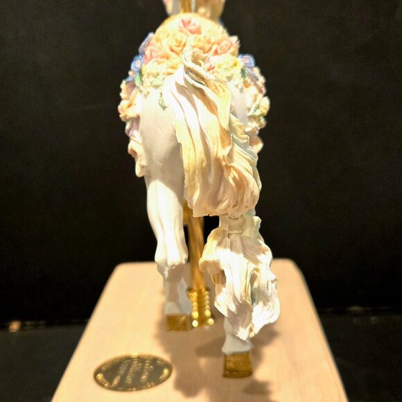 The San Francisco Music Box Company Butterfly Bouquet Carousel Horse 2 for sale - Picture 3 of 10